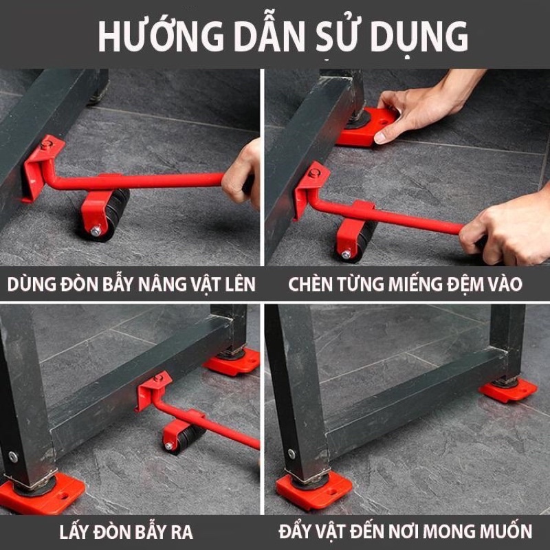 Bộ Dụng Cụ Nâng Và Di Chuyển Đồ Nặng Trong Nhà Thông Minh - Đa Năng - Siêu Tiện Lợi