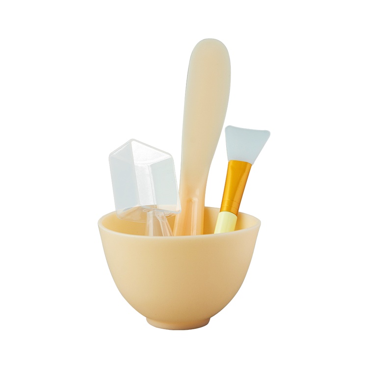 Bộ Bát Và Cọ Silicone Trộn Mặt Nạ Điều Chỉnh Được