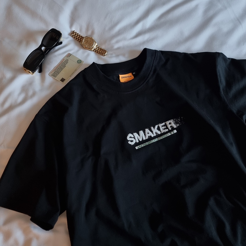 Áo thun cotton nam nữ Unisex form rộng tay lỡ, local brand chính hãng - "SAIGON SNOW" TEE IN BLACK