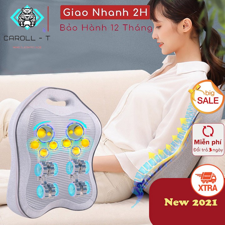 Gối Massage Cổ, Vai, Gáy Hồng Ngoại Cao Cấp - Mát Xa Đa Chức Năng NEW 2021