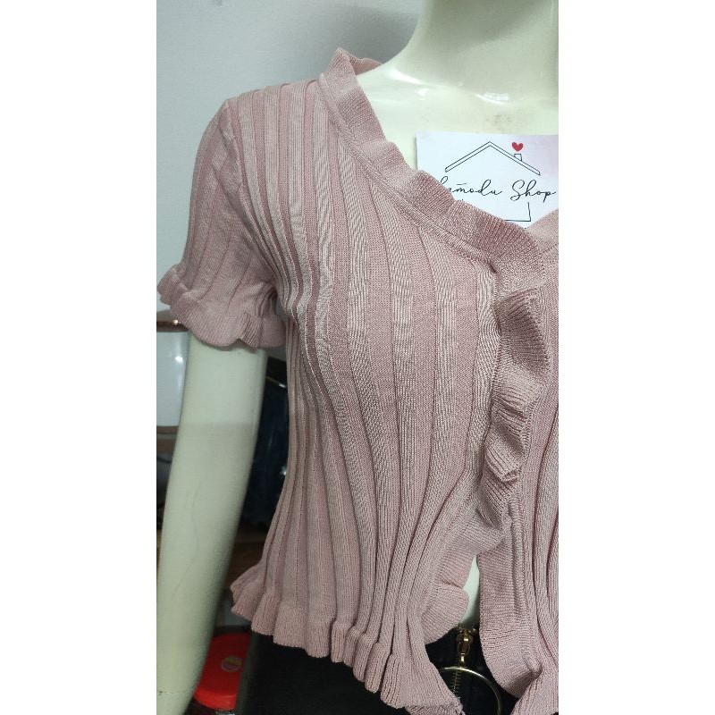 Áo Len Ngắn Tay Croptop Quảng Châu Phong Cách Idol Hàn Quốc Blackpink Jennie Cổ V Sang Chảnh Sexy | BigBuy360 - bigbuy360.vn