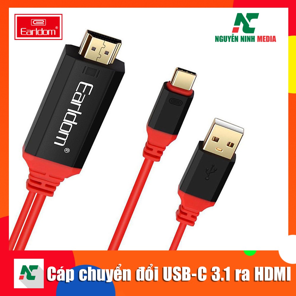 (BH Chính Hãng 99 Năm) Cáp HDMI chân Type-C Earldom WS8C