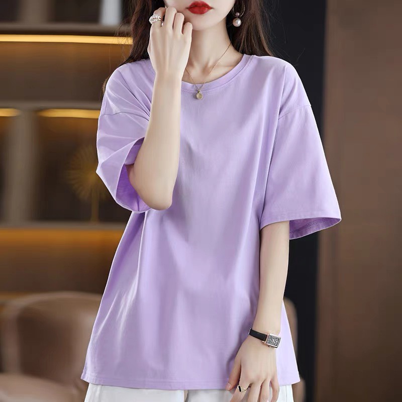 Áo gia đình , Đồ đi biển , áo nhóm , áo đồng phục Áo thun trơn tay lỡ unisex cho nam và nữ Chất liệu vải Cotton loại 1