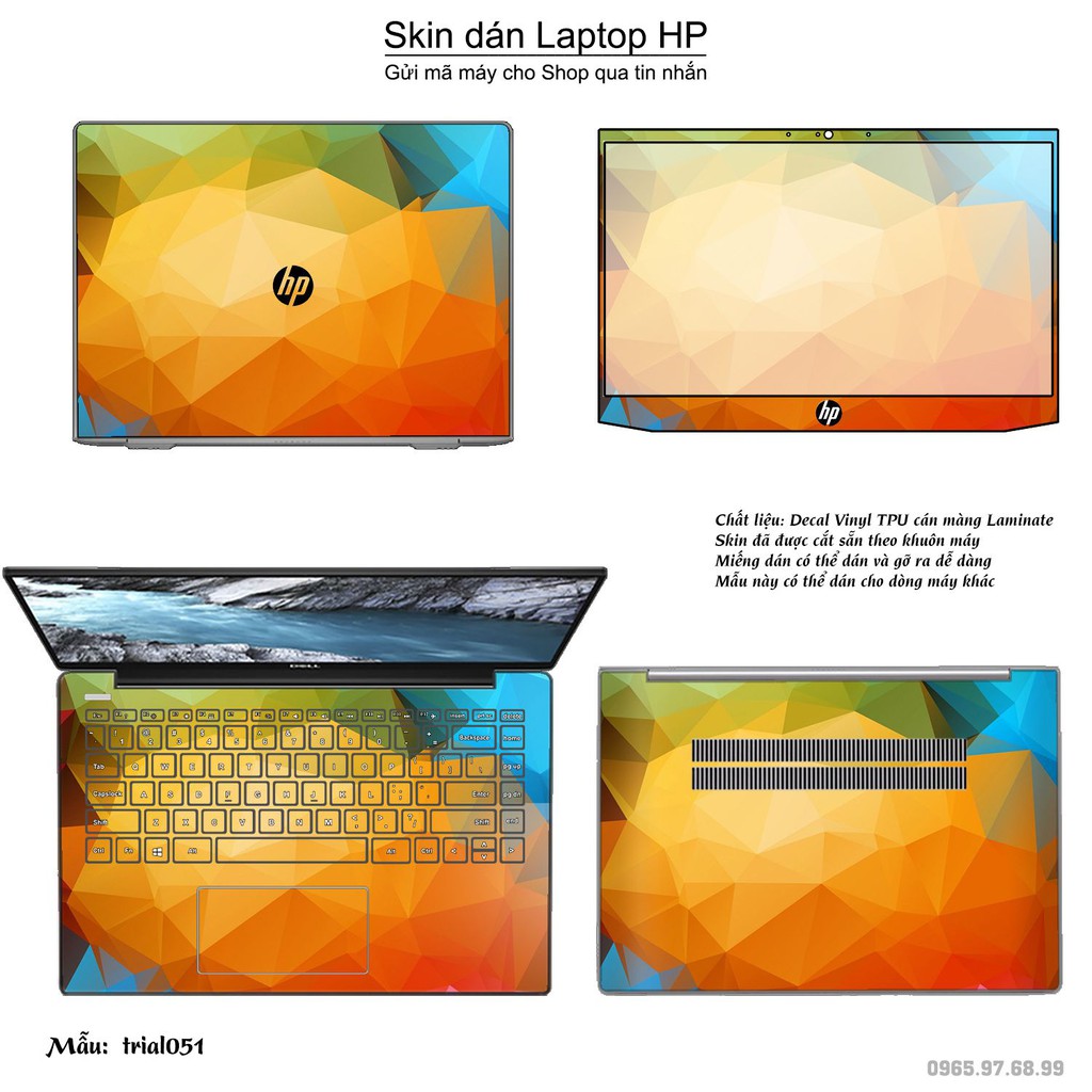 Skin dán Laptop HP in hình Đa giác _nhiều mẫu 9 (inbox mã máy cho Shop)