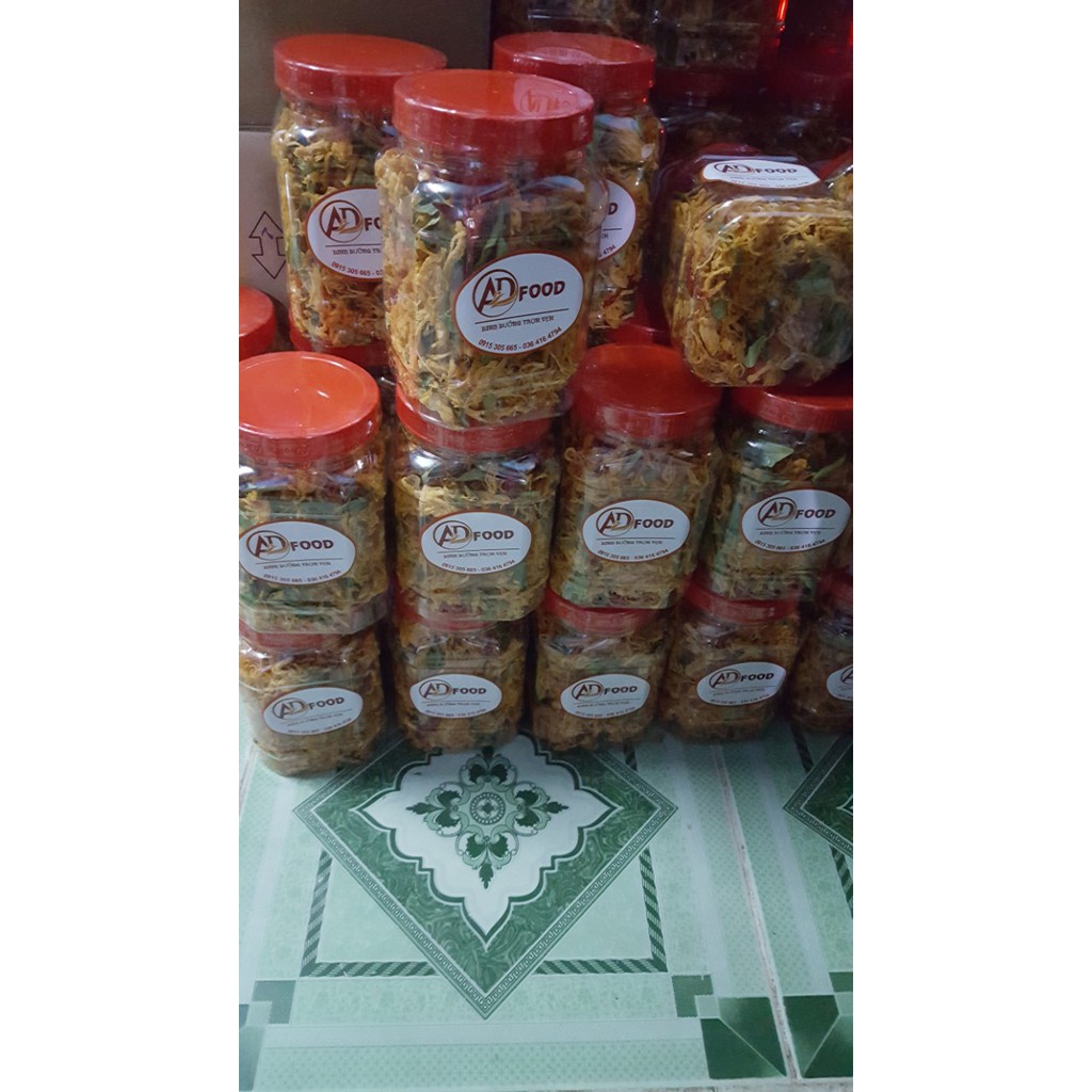 hủ 500g khô gà lá chanh nhà làm