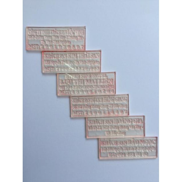 Mặt dấu / Miếng cao su khắc tên theo yêu cầu khách đặt
