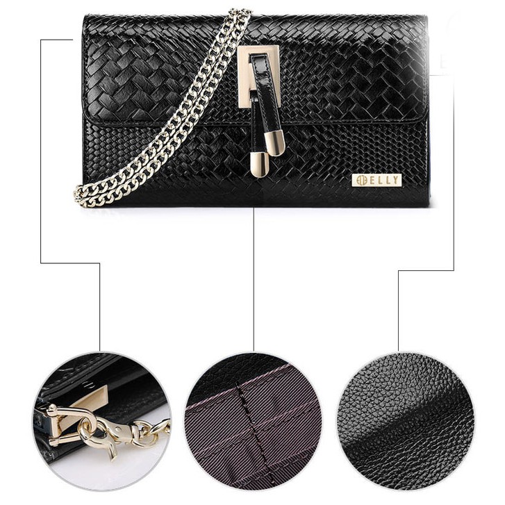 Túi clutch nữ cao cấp da thật ELLY- EC3