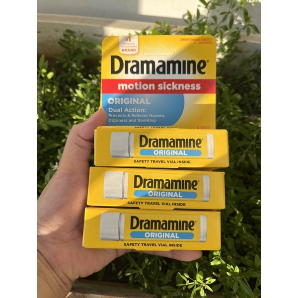Viên hỗ trợ say tàu xe, máy bay Dramamine 8v-12v của Mỹ