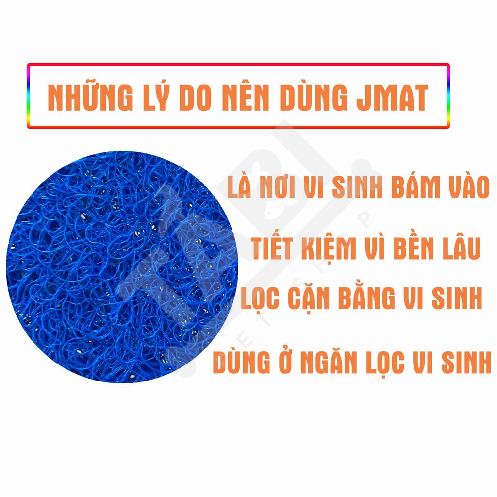 Tấm JMAT KHÔNG KEO 25x50CM - Vật Liệu Lọc Tấm Bùi Nhùi Lọc Nước Hồ Cá Rồng, Koi,… [JMAT KO KEO]