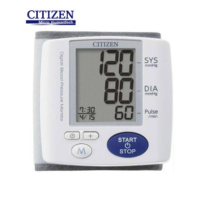 Máy đo huyết áp điện tử cổ tay Citizen CH-617 (Trắng)