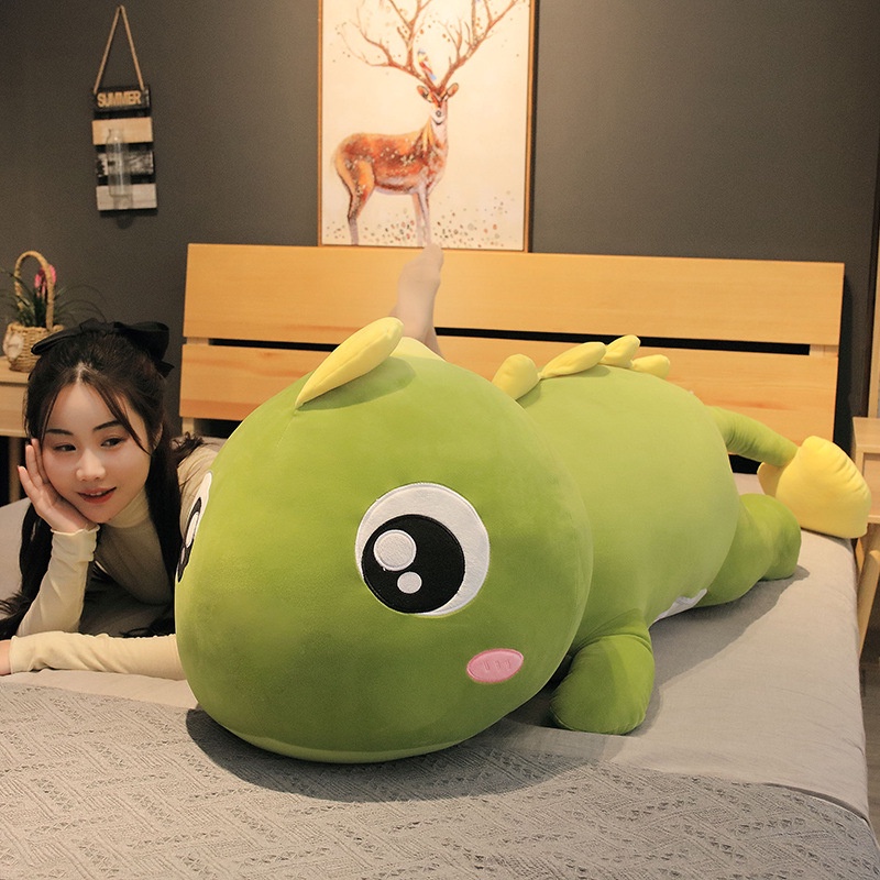 Gối Ôm Hình Khủng Long Bằng Nhung Dễ Thương Xinh Xắn Có size Lớn