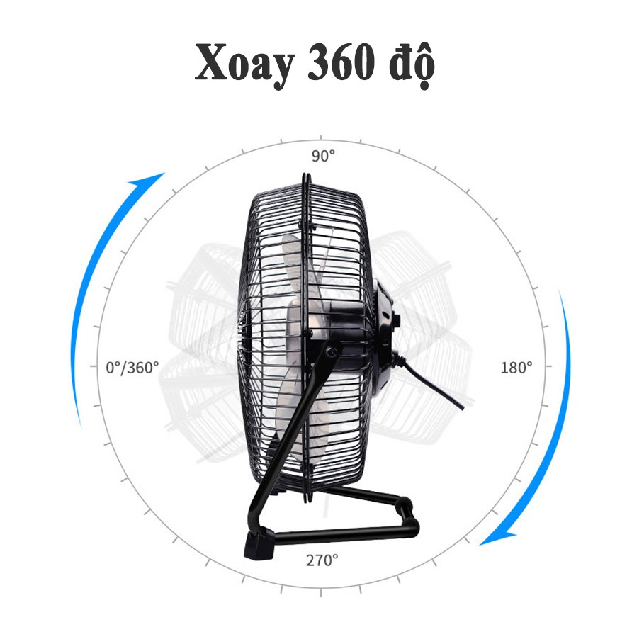 [Freeship] Quạt USB Mini Fan Lồng Sắt 4 inches Để Bàn Mini Quay 360 Độ