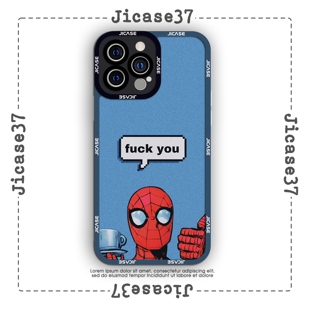 Ốp lưng iphone cạnh vuông Jicase Spiderman FU Marvel 6plus/6s/6splus/7/7plus/8/8plus/x/xs/11/12/pro/max/plus/promax