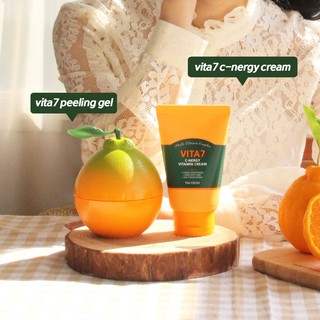 [TheYEON]Bộ sản phẩm dưỡng da gồm tẩy da chết và kem dưỡng Vita7