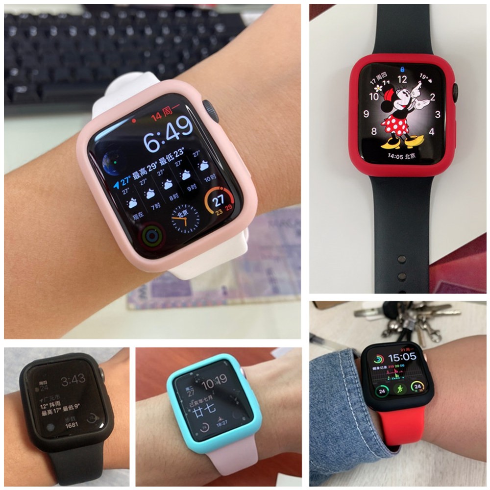 Khung Bảo Vệ Mặt Đồng Hồ Thông Minh Apple Watch Series 6 Se 5 4 3 2 1 Kích Thước 42mm 38mm 40mm 44mm