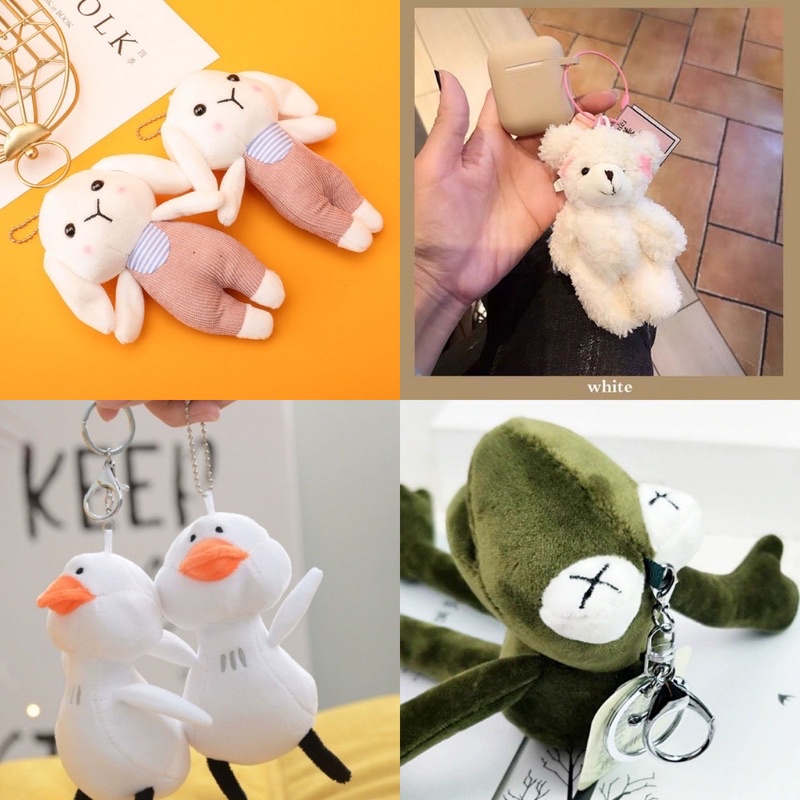 Móc khóa móc treo balo, túi, cặp sách hình thú bông ngộ nghĩnh dễ thương