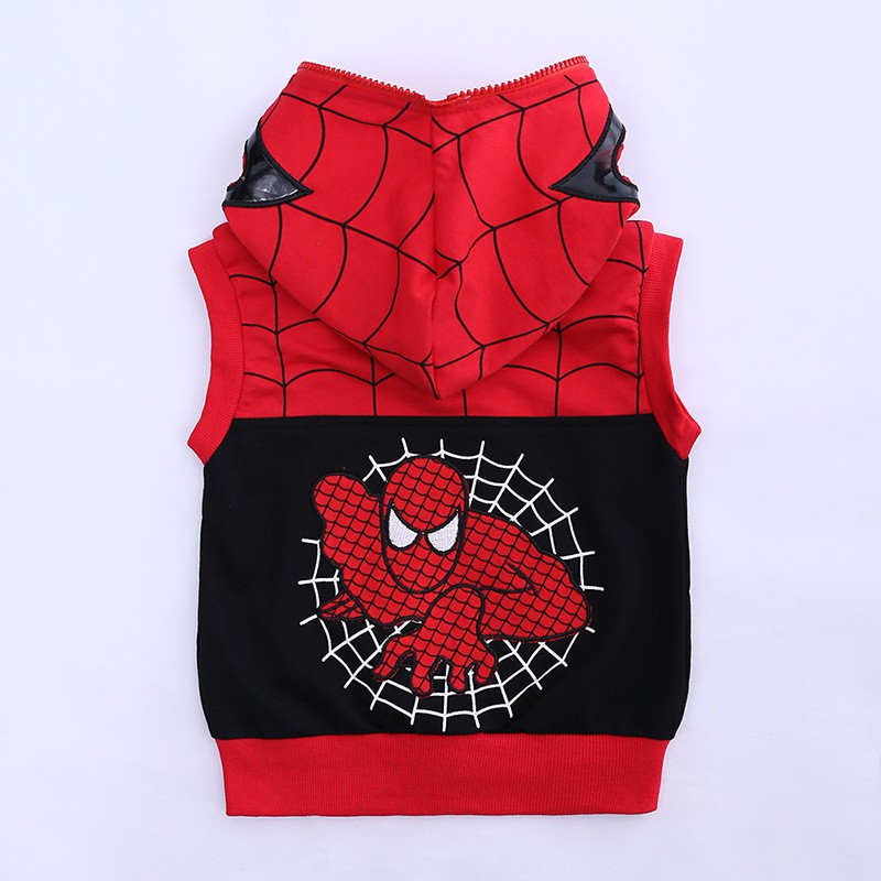 Adorable Spider-Man T-shirt+pants+jacket set for kids