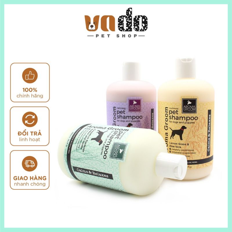 Sữa tắm dưỡng lông cho chó mèo Aroma Groom - Sữa tắm nước hoa cho chó mèo Aroma Groom 500ml