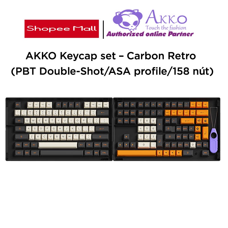 Bộ Keycap AKKO – Carbon Retro
