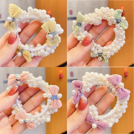 Dây Cột Tóc Cao Su Đính Ngọc Trai Thời Trang Cho Nữ