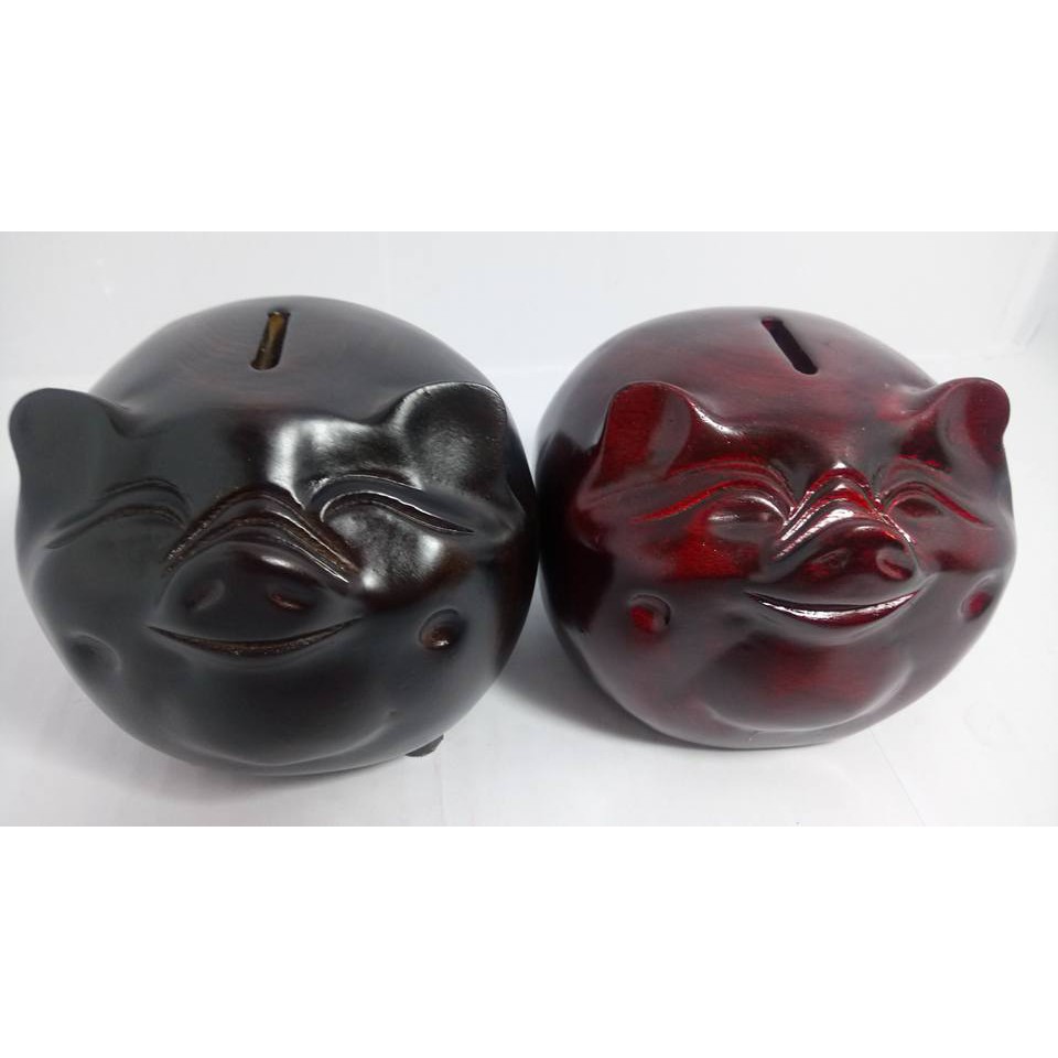 Ống heo tiết kiệm bằng gỗ - Heo nhỏ 11cm