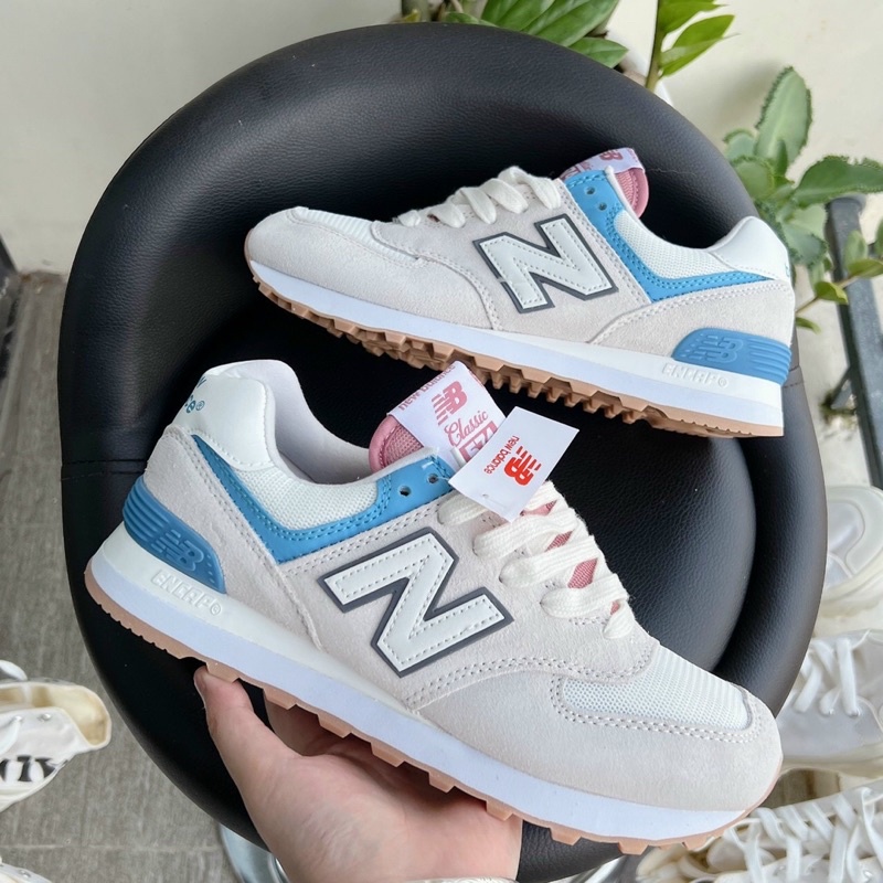 GIÀY NEW.BLANCE 574 GREY B.LU SC [ FREESHIP + BOX ]