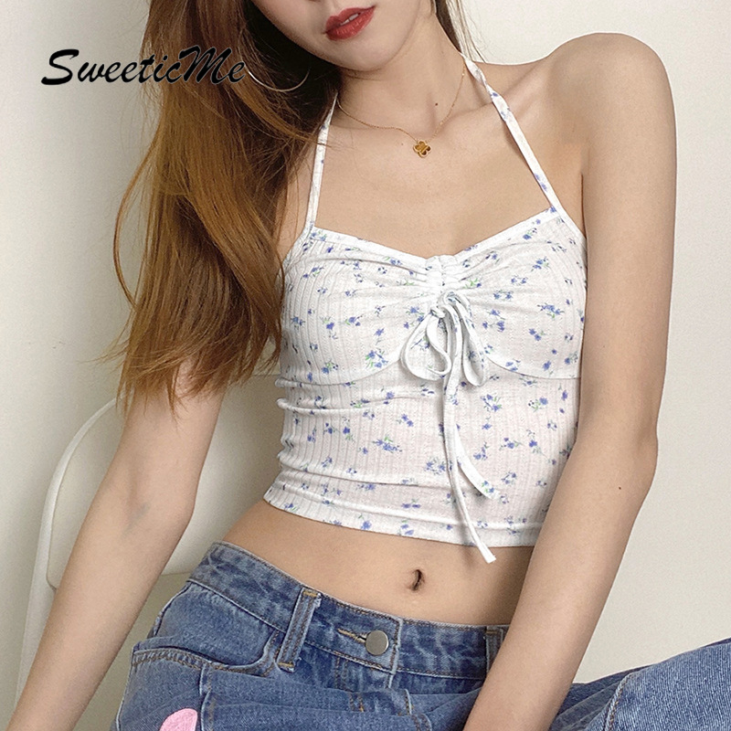 Áo Crop Top Cổ Yếm Phối Ren Hoa Thời Trang Quyến Rũ Cho Nữ | BigBuy360 - bigbuy360.vn