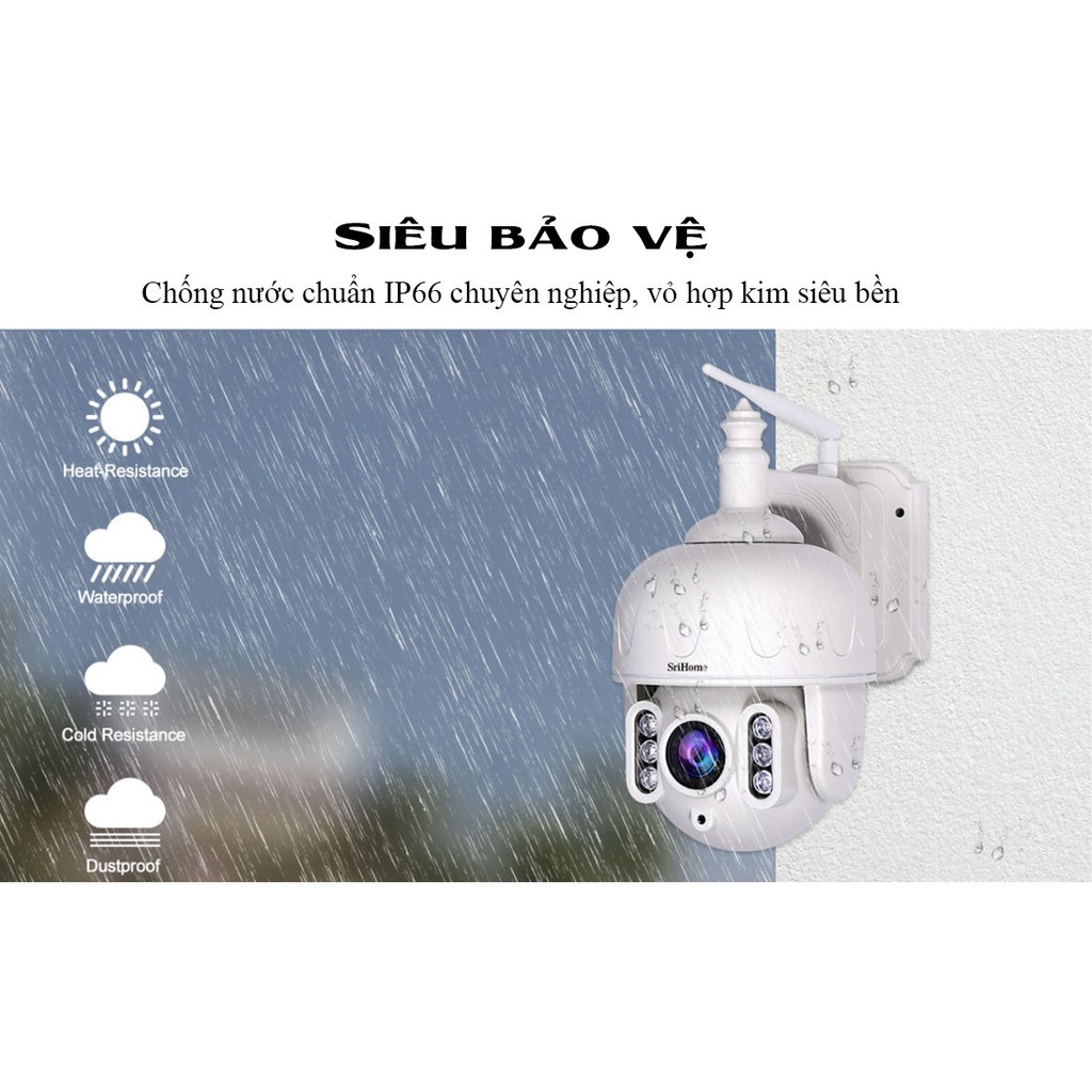 Camera IP Wifi SriHome SH028 3.0Mpx zoom quang 5x có thể cho phép bạn lựa chọn 4 camera để xem cùng lúc | BigBuy360 - bigbuy360.vn