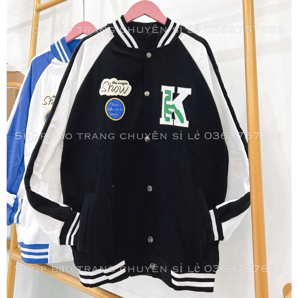 Áo Khoác Mùa Đông Chữ K Phối Tay Kiểu Dáng Unisex Nam Nữ Dáng Trẻ Trung Năng Động Mặc Áo Đôi Nhóm