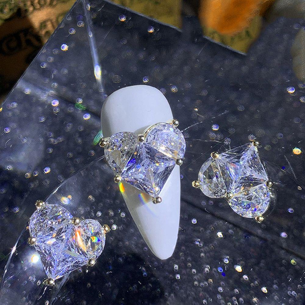 Phụ Kiện Trang Trí Móng Tay Hình Trái Tim Lấp Lánh Sang Trọng|Phụ Kiện Trang Trí Móng Tay 3D Xinh Xắn Charms