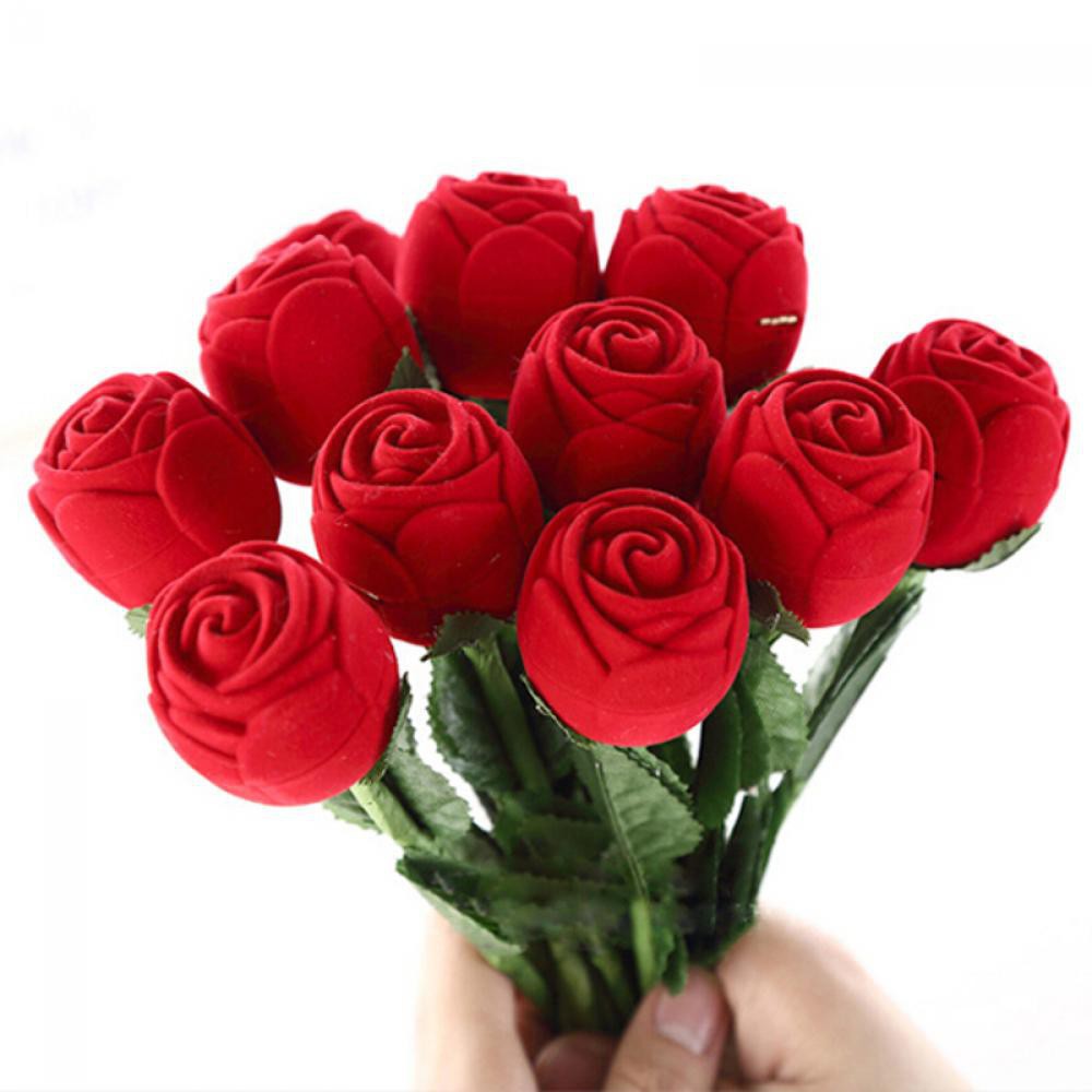 Hộp đựng nhẫn hình cây hoa hồng độc đáo