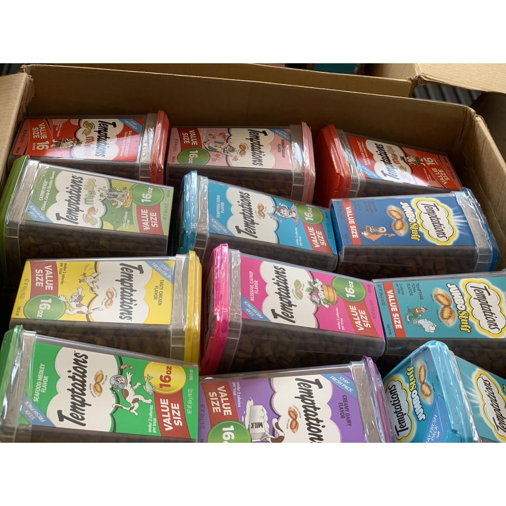 🇺🇸ĐÃ VỀ LÔ MỚI- Snack Bánh Thưởng Cho Mèo TEMPTATIONS Hàng Nhập Mỹ 396g-454g