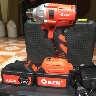 Máy xiết bulong ốc vít,xiết tôn KEN 72V ko chổi than