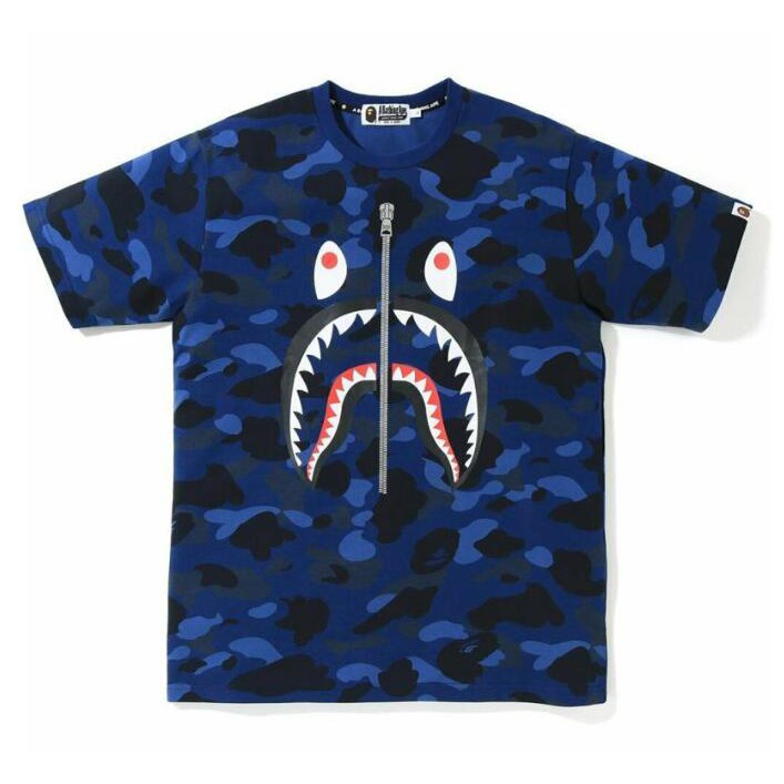 Áo thun cotton tay ngắn in họa tiết BAPE trẻ trung thời trang