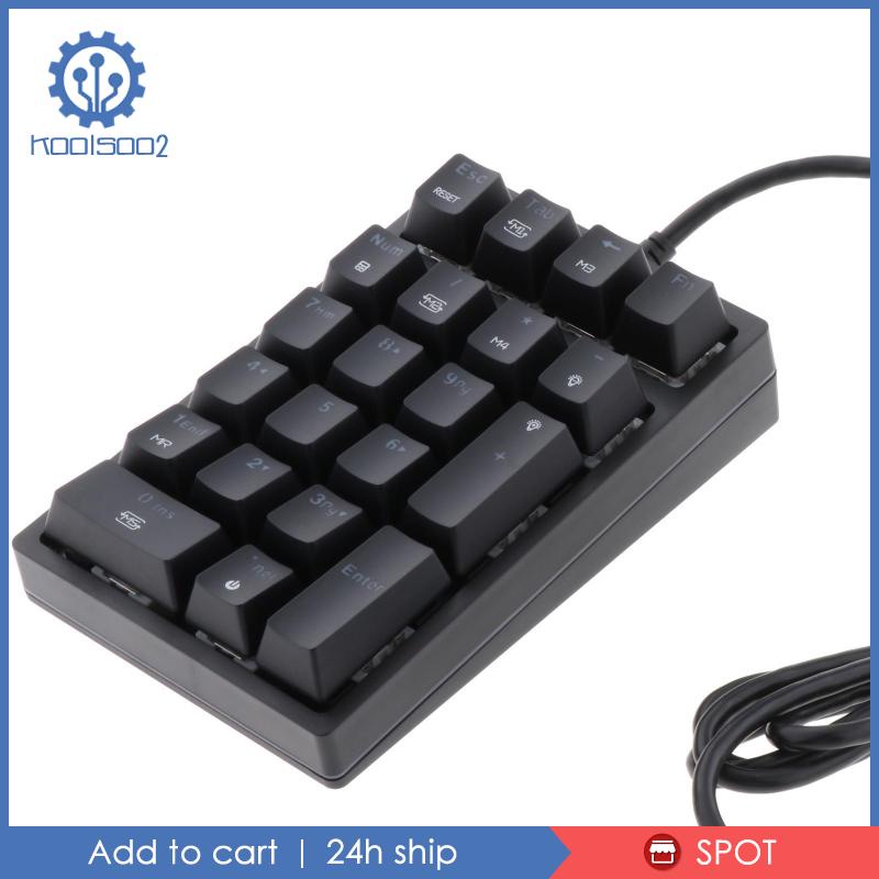 Bàn Phím Số Mini Koolsoo2 K24 21 Phím USB-C RGB Dành Cho Game Thủ
