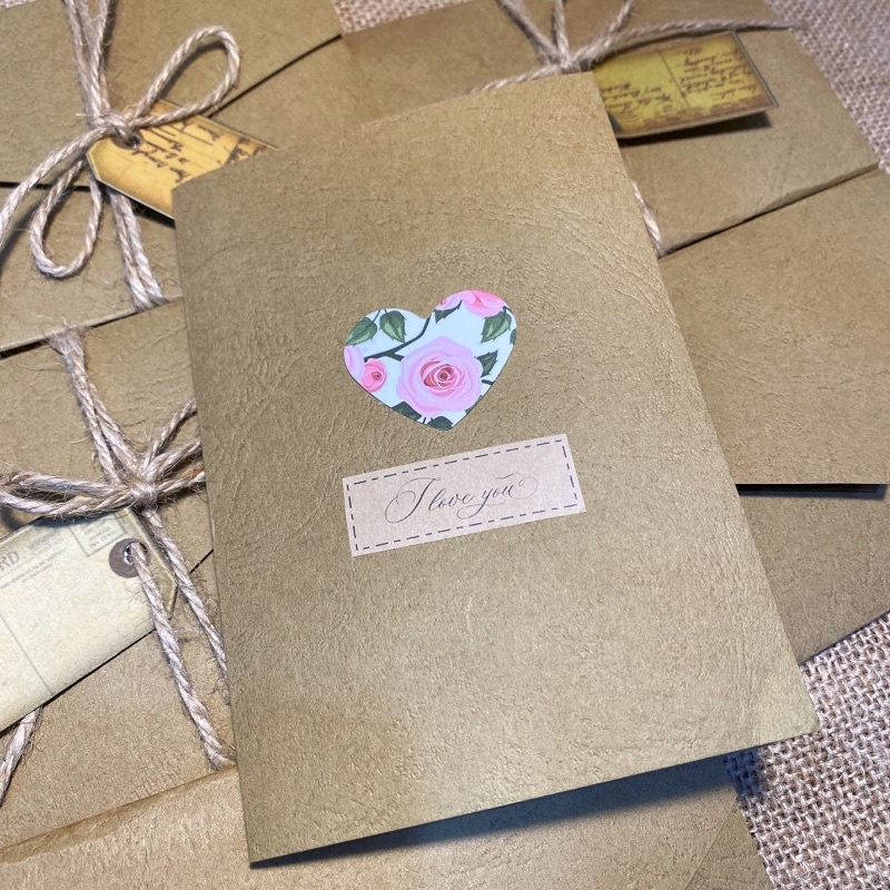 Thiệp Chúc Mừng Valentine Độc Lạ, Thiệp 8/3, Sinh Nhật, Thiệp Chúc Mừng Phong Cách Vintage Giấy Mỹ Thuật Nhập Khẩu