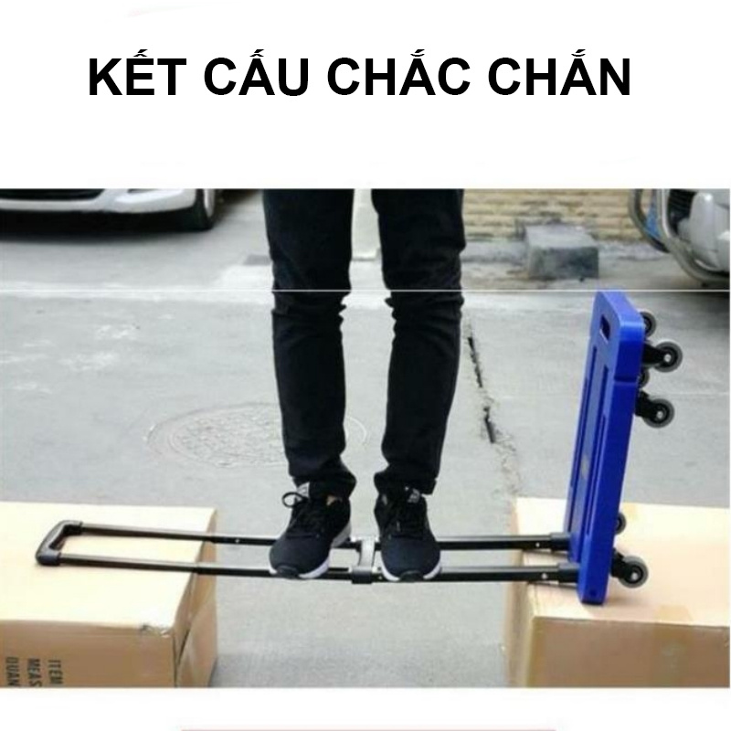 Xe kéo tay - Nâng hàng - Chở hàng gấp gọn- chịu tải 200kg - Nhỏ gọn, chịu tải lớn, dễ vận chuyển [M21]