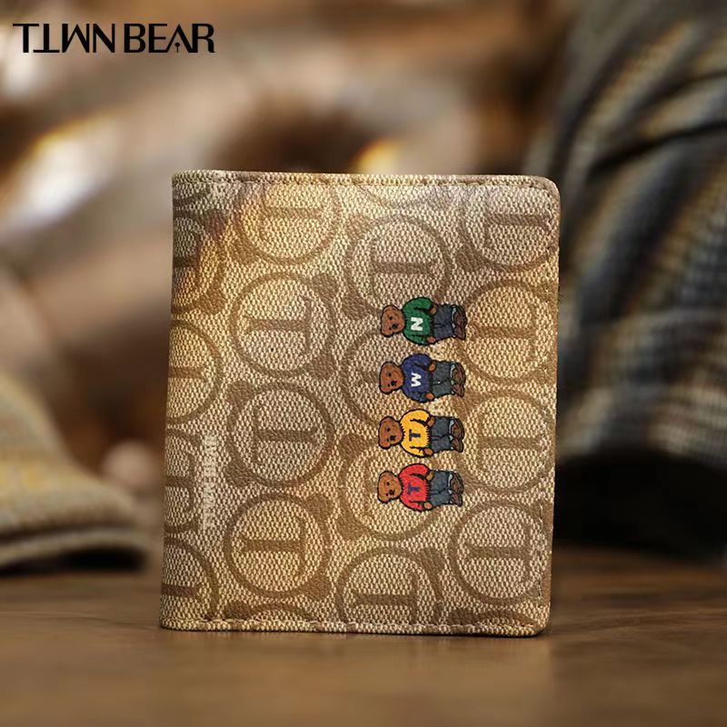 TTWNBEAR Ví Nữ Gấp Gọn Hình Gấu Đáng Yêu Giá Đỡ