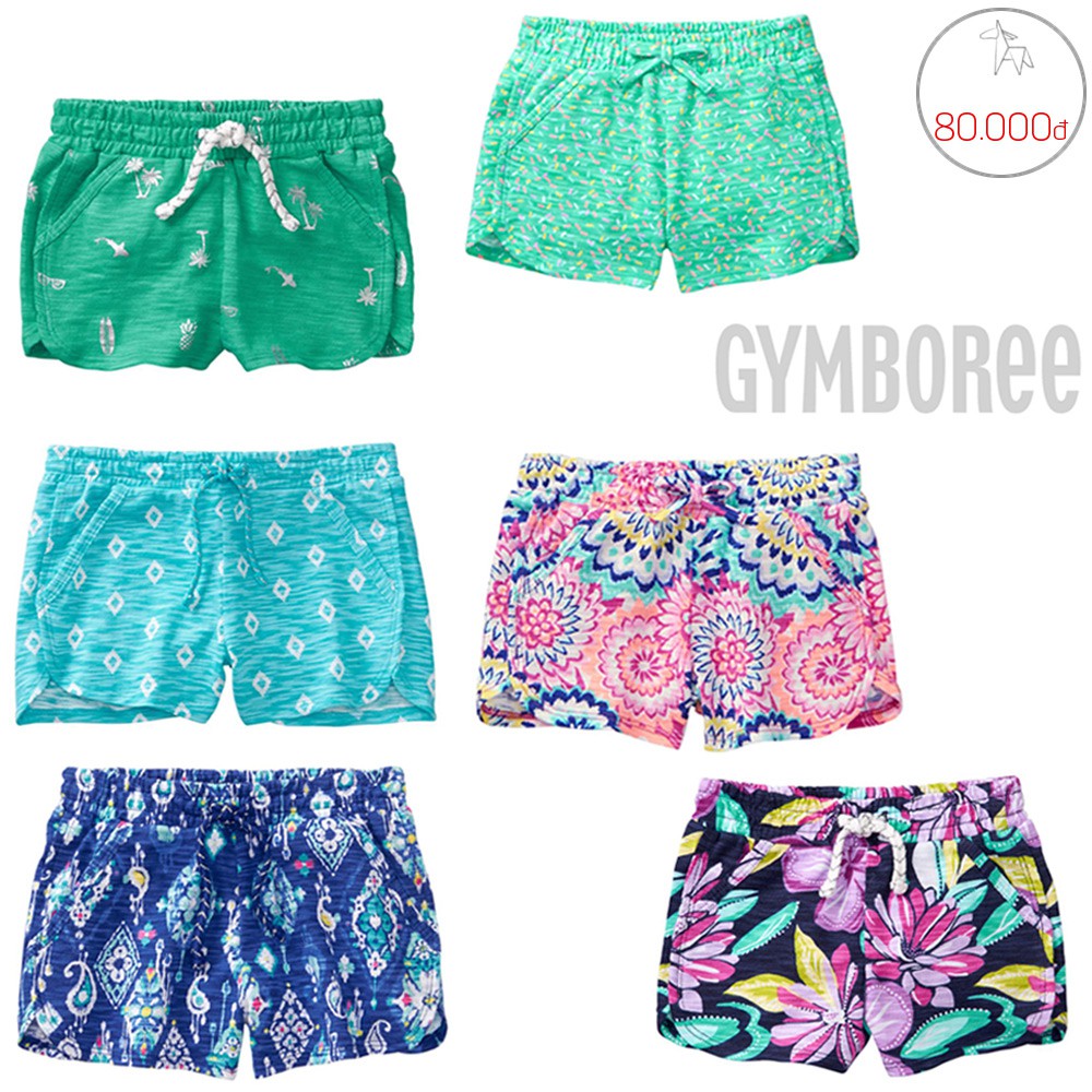 Quần shorts thun Gymboree bé gái _ 80k. Hàng XK, made in vietnam chuẩn xịn