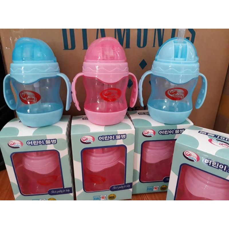 Bình nước tập hút chống sặc cho bé 240ml GB BABY