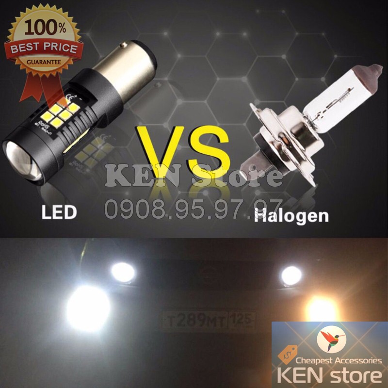 Bóng LED 1156 BA15S BAU15S P21W PY21W làm đèn xi nhan, đèn demi, đèn lùi ô tô xe máy 21smd 3030