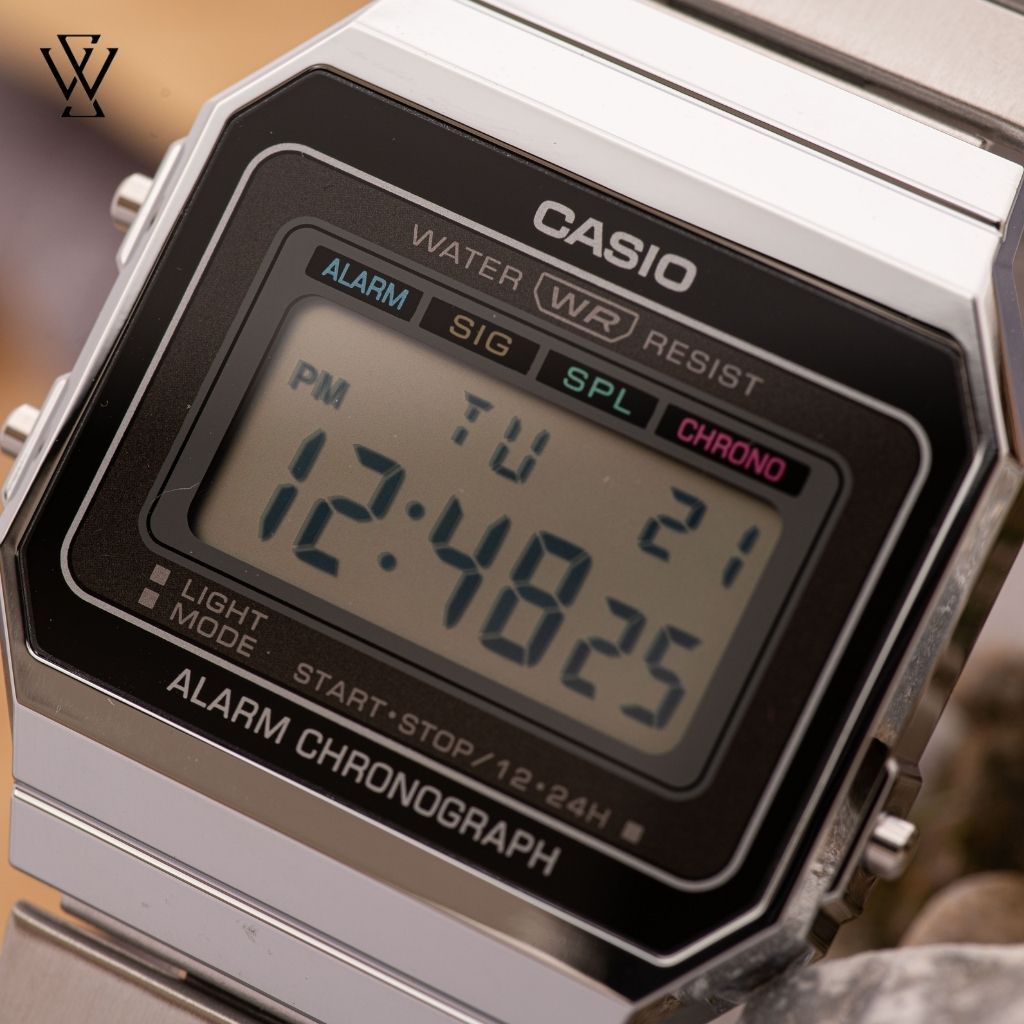 Đồng Hồ Điện Tử Unisex Casio WATCHSTORE A700W-1ADF Thiết Kế Mặt Kính Khoáng 35.5mm, Dây Đeo Kim Loại, Vỏ Nhựa Bền Bỉ