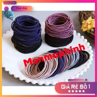 Sale 1 Ngày Thun cột tóc nhiều màu - loại tốt set 3 dây -