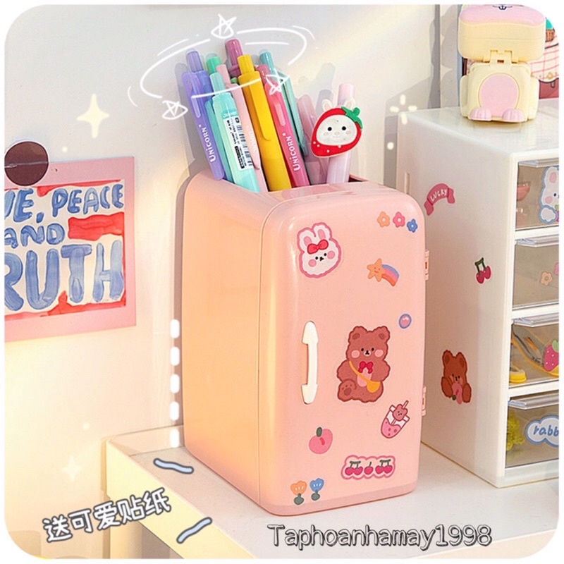 Hộp đựng bút cute hình tủ lạnh để bàn làm việc