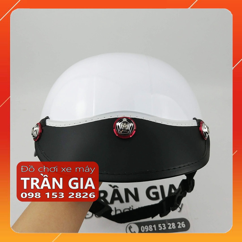 Mũ bảo hiểm gắn ốc Titan Lục Bảo Gr5 Salaya nam nữ nón 1/2 nửa đầu thời trang cao cấp chính hãng LS