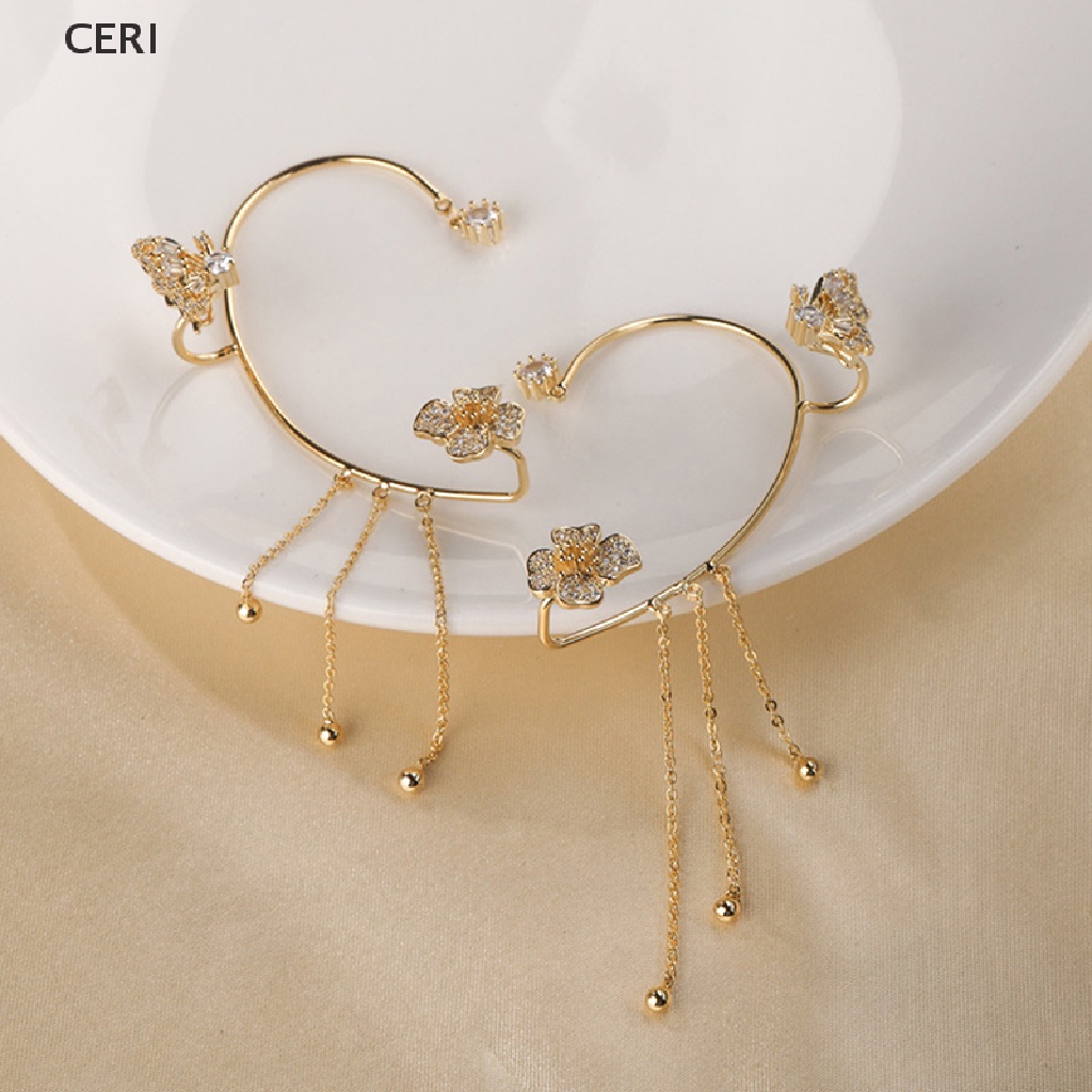 1 Khuyên Kẹp Vành Tai Hình Bông Tuyết / Bươm Bướm Thời Trang Dễ Phối Đồ