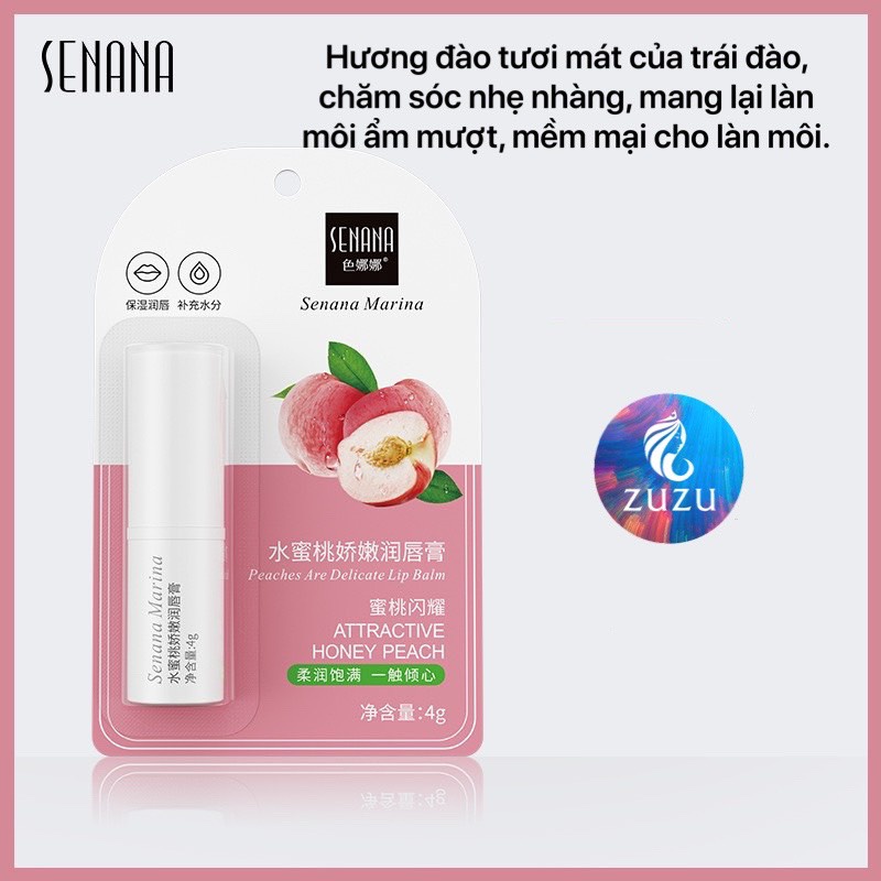 Son Dưỡng Môi BIOAQUA Mùi Đào Và Bơ Dưỡng Ẩm Chăm Sóc Và Phục Hồi Đôi Môi 2.7g WINKBEAUTY