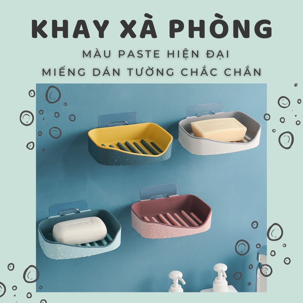 Khay Đựng Xà Phòng 2 Lớp Cao Cấp Dán Tường Tiện Lợi