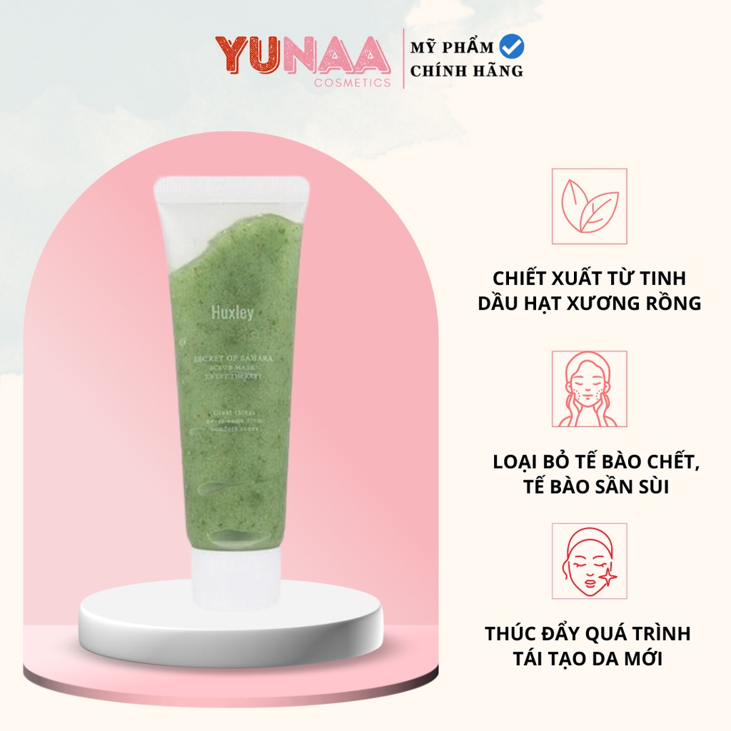 MINI SIZE - Mặt Nạ Tẩy Tế Bào Chết Chiết Xuất Xương Rồng Huxley Secret of Sahara Scrub Mask; Sweet Therapy 30g