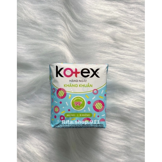 Băng vệ sinh Kotex hàng ngày kháng khuẩn 8 miếng hương tự nhiên